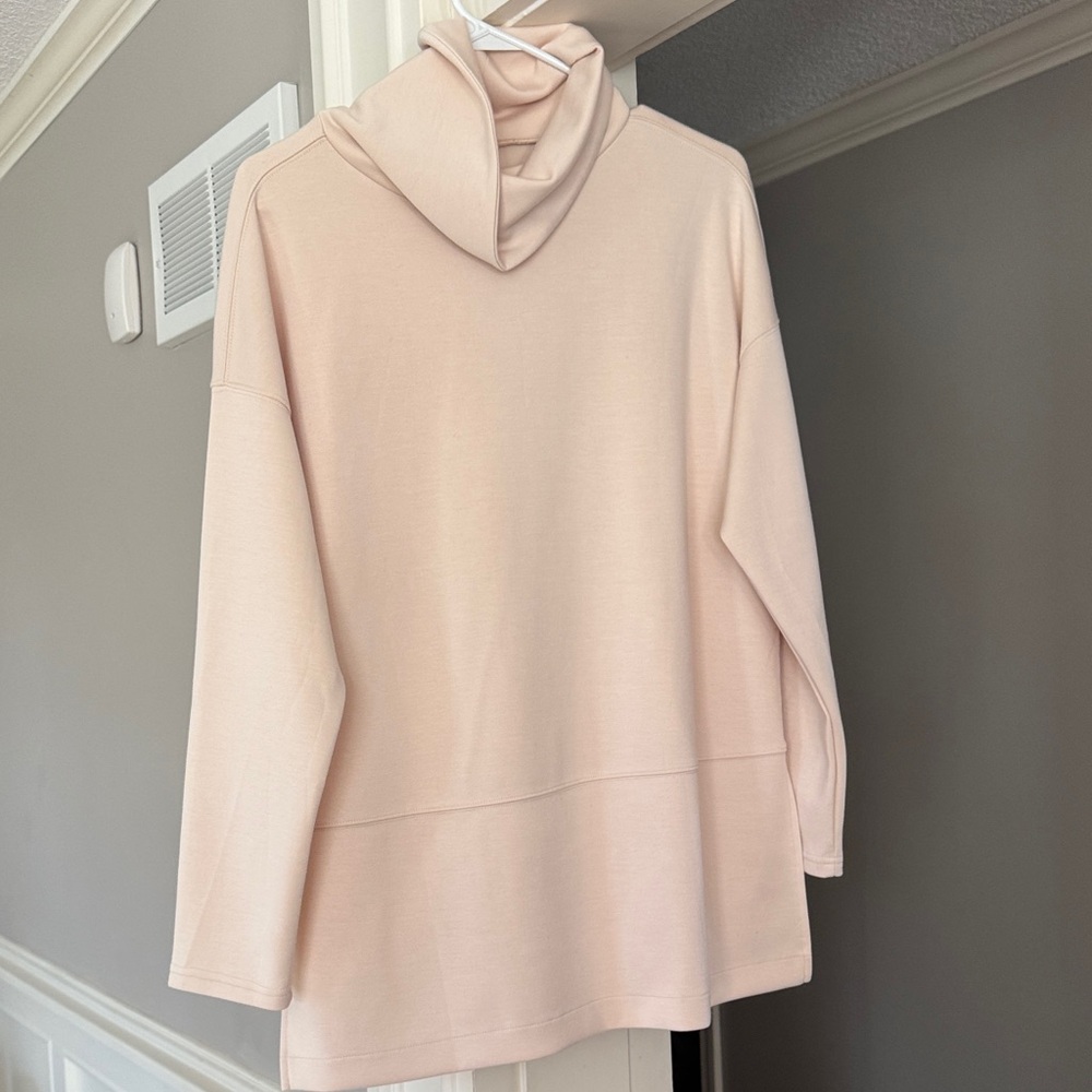 Amazon Women's Soft Pink Cowl Neck Sweater